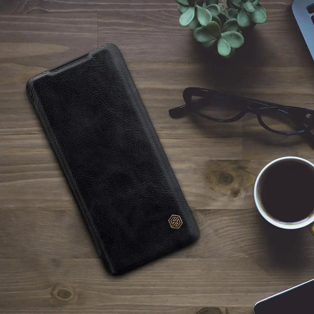 for Samsung Galaxy Note 20 Ultra S21 Plus 5G S20 FE A72 A52 A42 A32 A22 A51 A71 4G Case Nillkin Genuine Leather Flip Cover