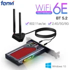 Fenvi AXE3000RGB трехдиапазонная Wi-Fi 6E беспроводная карта Bluetooth 5,2 PCI-E AX210 2,4g6 ГГц Wi-Fi адаптер для телефона для рабочего стола