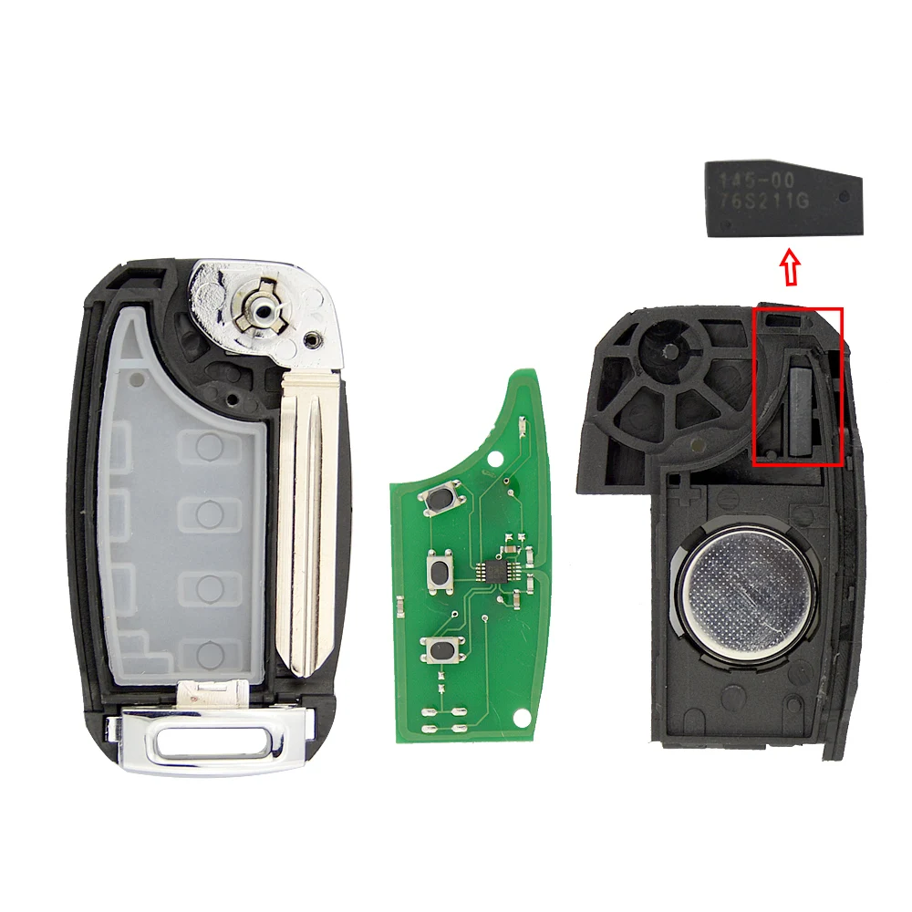 Пульт дистанционного управления XRSHKEY с 3 кнопками 433 МГц чипом ID70 для K5 Sorento Sportage 2013