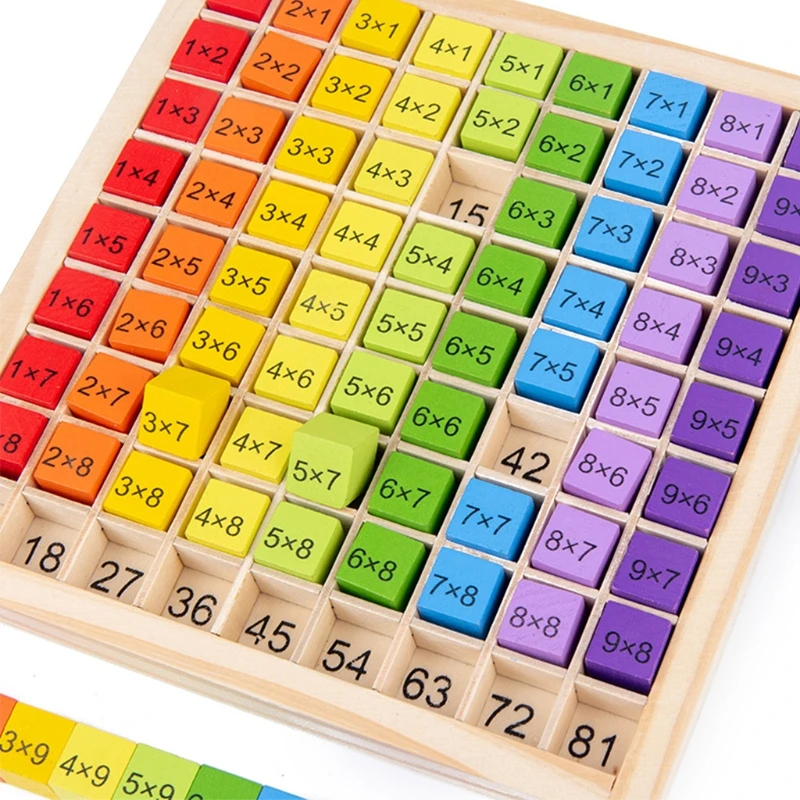 

Montessori Children's Educational Wooden Toys 99 Multiplication Table Mathematics and Arithmetic Teaching Aids Children's Toys