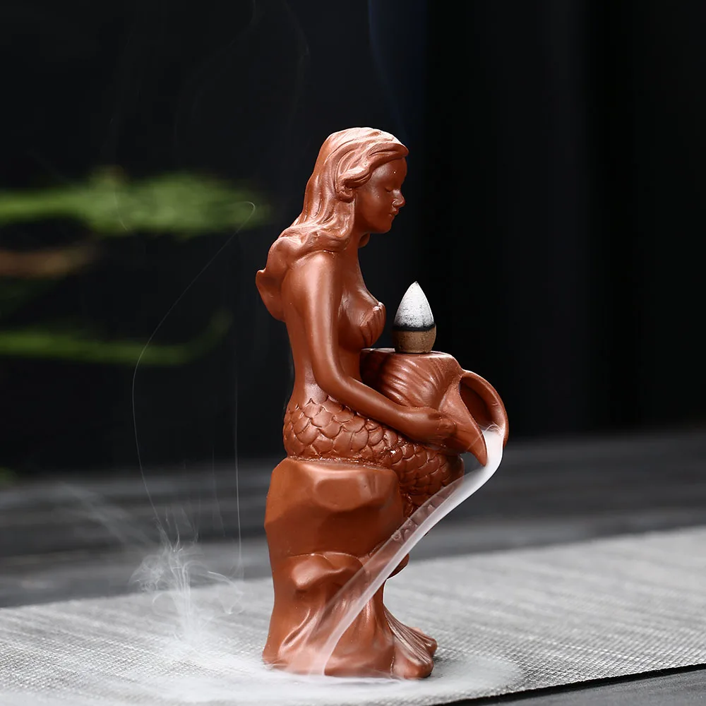 Модная горелка для благовоний русалка с обратным потоком Искусственная елка