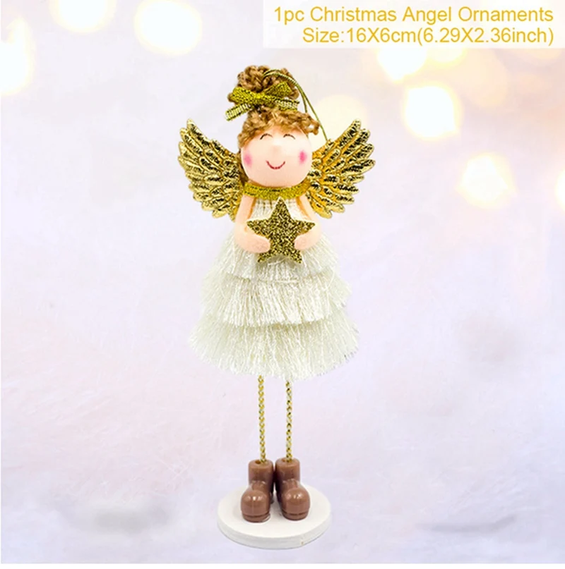 Ornament 36 HUIRAN, Рождественская Кукла-ангел, подвеска, елочные украшения для дома,, натальные рождественские украшения, подарок для детей, год - Цвет: Ornament 36