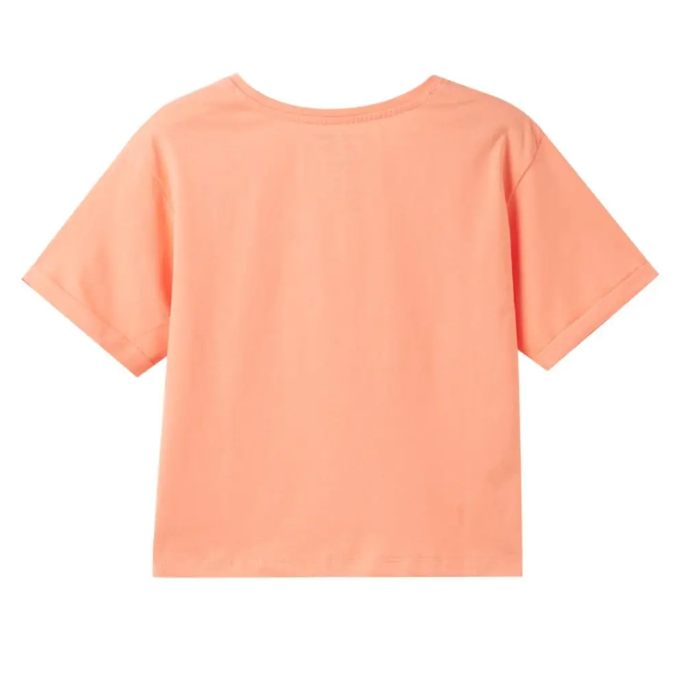 Женская хлопковая Футболка с вышивкой Giordano мягкая свободная футболка коротким