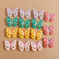 10pcs candy colors butterfly cabochons flat back scrapbook crafts for jewelry making diy handmade hairpin brooch accessories