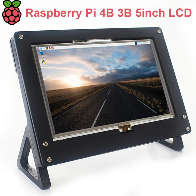 5 дюймовый Raspberry Pi 4 Model B ЖК дисплей сенсорный экран 800 × 480 HDMI TFT монитор + Чехол