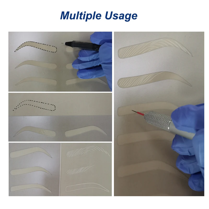 Прозрачный трафарет для бровей из ПВХ 8 форм шаблон инструмент макияжа
