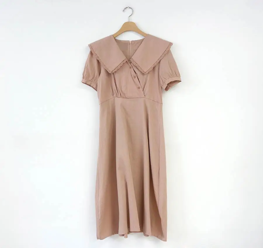 Размера плюс новое летнее платье для девочек Boho Party сплошное Розовое женское