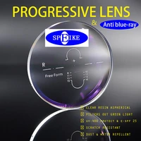 pal professional personal customized wide field interior free form progressive lens anti blue light multi focal addition lens