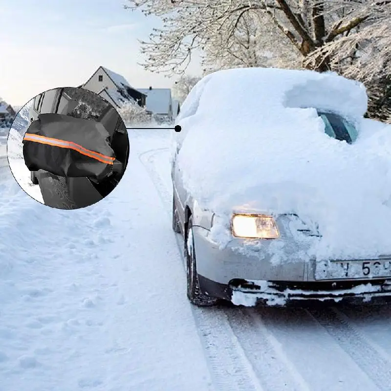 1 пара чехлов для автомобильных зеркал зеркальные рукавицы со светоотражающей