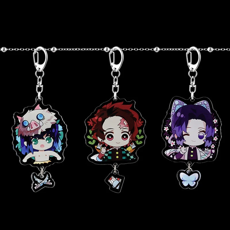 Аниме демон Slayer: Kimetsu no Yaiba акриловый брелок для ключей Косплей Подарки хороших