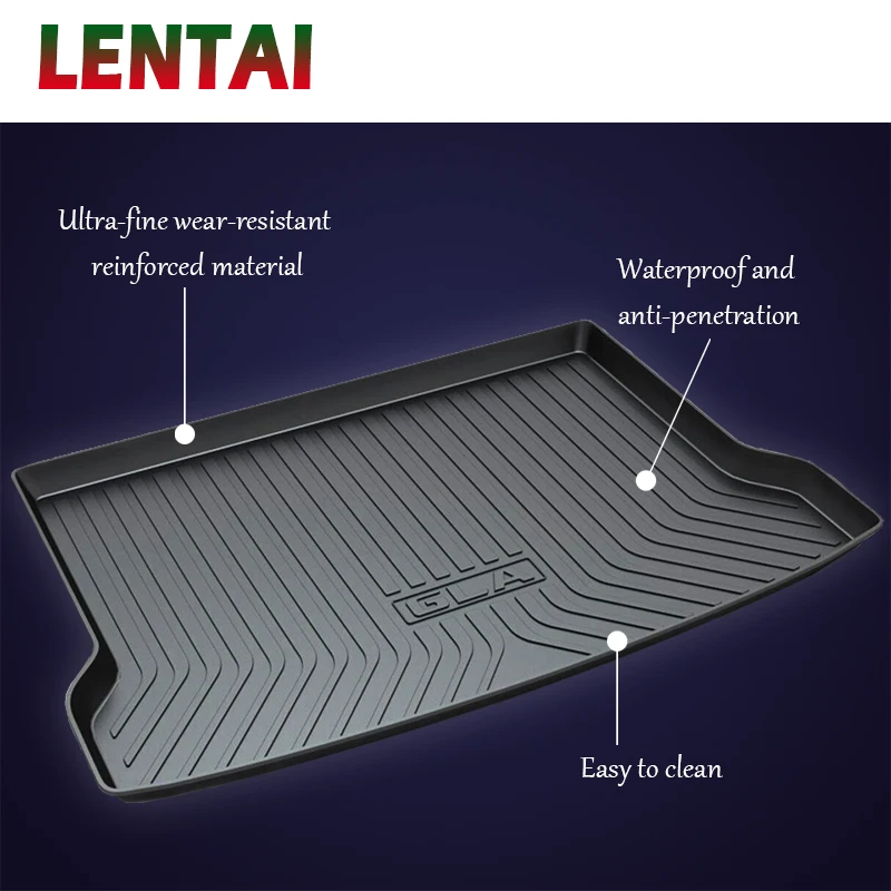 

LENTAI 1PC Cargo rear trunk mat For Mercedes Benz Class C W205 E W212 W213 GLA X156 GLC X253 GLK X204 Anti-slip Mat Accessories