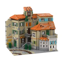moc citys street scene italian style house building blocks modular construction block model for children gift 3365 pcs