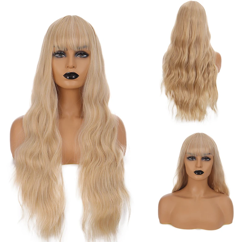 

XUANGUANG 24 Inch 14 colors Long Wavy Wigs for Black Women synthetic wig High Temperature Women's Cosplay Wigs Daily Wear