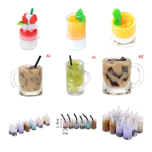 

1/2/5Pcs Mini Tea ice cream Cup 1:12 Dollhouse Miniature Doll house Accessories Cups Toy Gift Kitchen Decor Toy pretend play