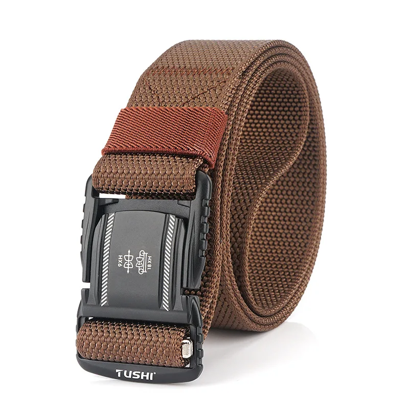 

2020 Hot Sell New Leisure Men Waistband Magnetic Quick Release Buckle Tactical Belt Light Outdoor Camouflage Belt for Training