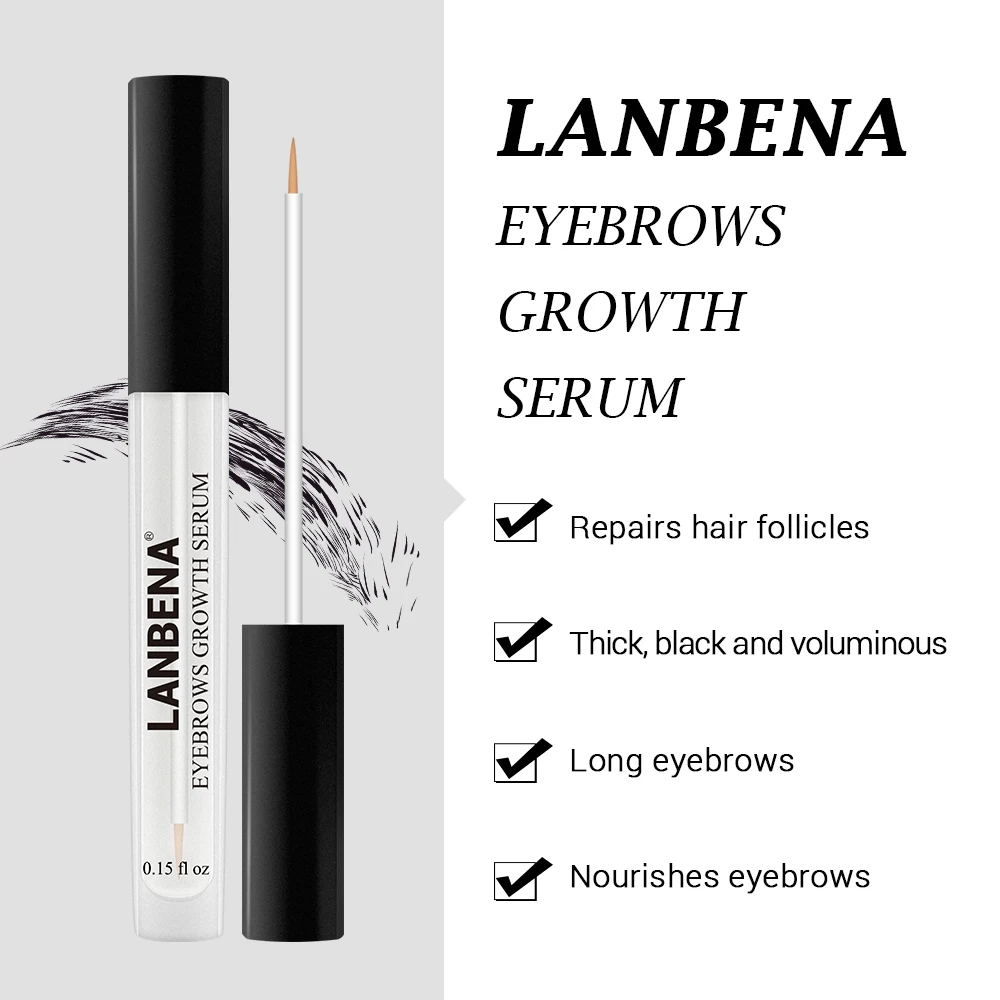Сыворотка Lanbena более густая насыщенная питающая для бровей усилитель ресниц