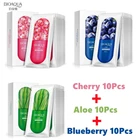 30 шт.компл. BIOAQUA желе маска для лица черника алоэ вера вишня Сакура лист маска отбеливающая увлажняющее масло контроль ухода за кожей