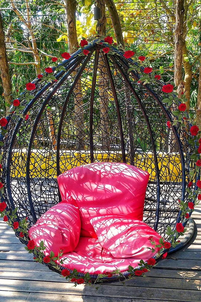 

Rose Vine Artificial Rose Garland Velvety Flower Vine for Wedding Arch Backdrop Decoration Home Decor 2pcs