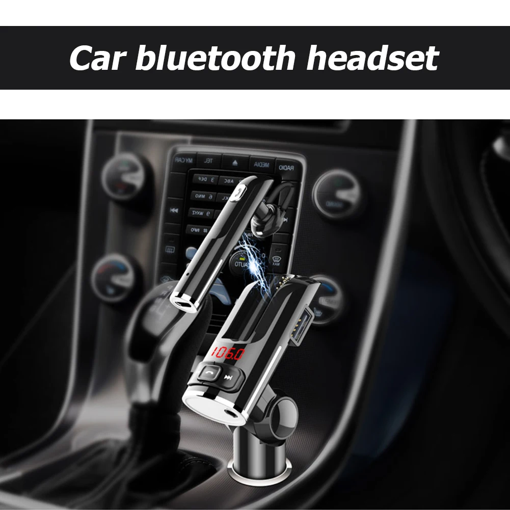 

Автомобильный FM-передатчик BC50, Bluetooth-совместимое зарядное устройство с беспроводным Bluetooth-совместимым громкой связью MP3-плеером USB, легко но...