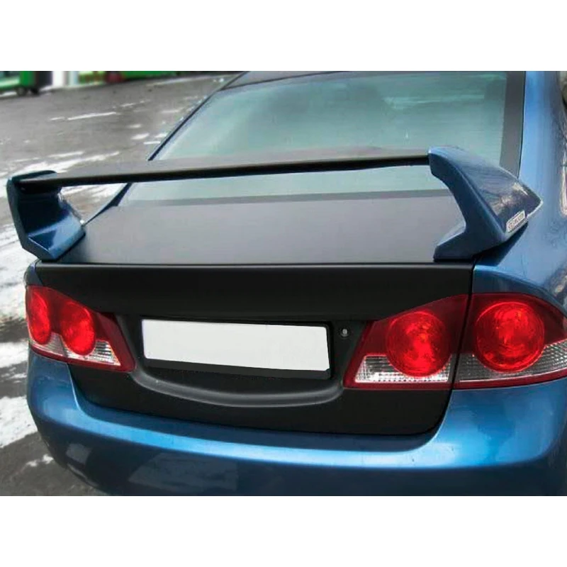 Спойлер Mugen Style трехсоставной для Honda Civic 4D 2006-2011 ABS пластик тюниг стайлинг декор |