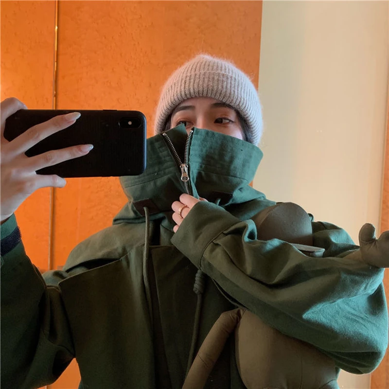 Новинка 2021 платье SP &amp AU армейский зеленый Анорак Женское пальто с