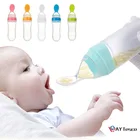 Anyuan90 мл безопасная бутылочка для кормления новорожденных малышей силиконовая ложка для кормления бутылочка для молока детская тренировочная кормушка
