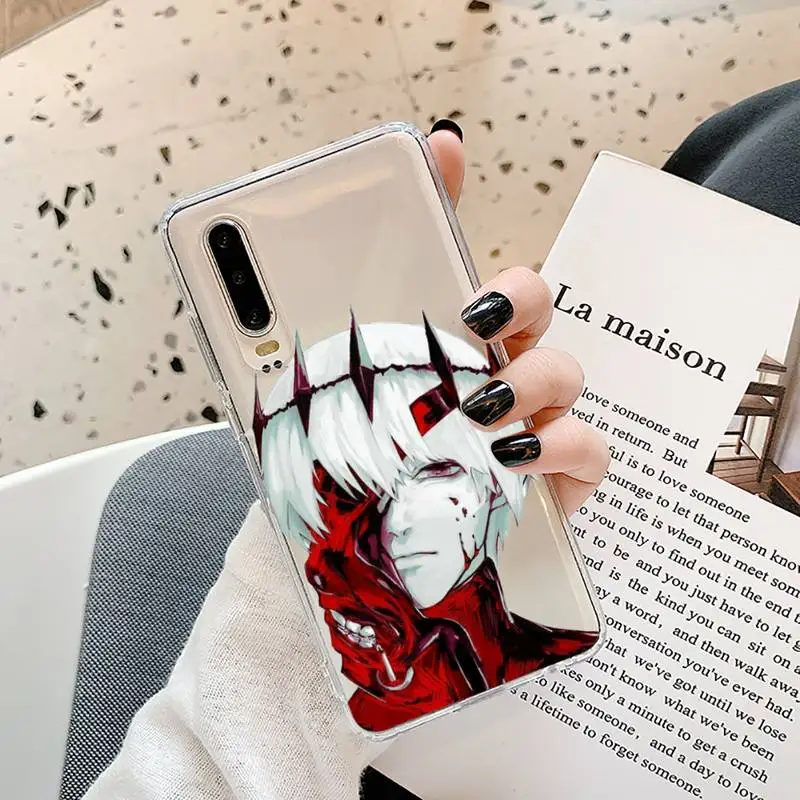 

Tokyo Ghoul kaneki ken anime Phone Case Transparent for Samsung A71 S9 10 20 HUAWEI p30 40 honor 10i 8x xiaomi note 8 Pro 10t 11
