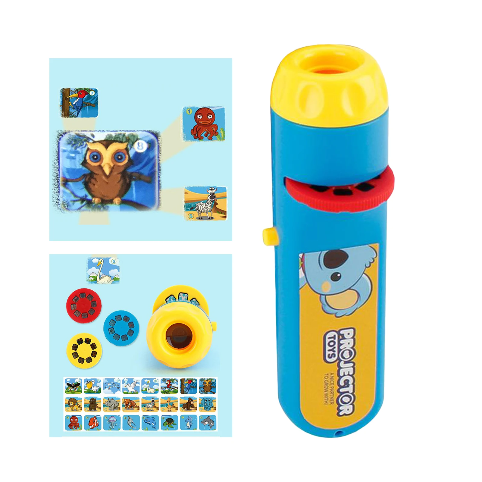 

Educational Learning Bedtime Slide Torch for Children Kids (24 kinds animal)