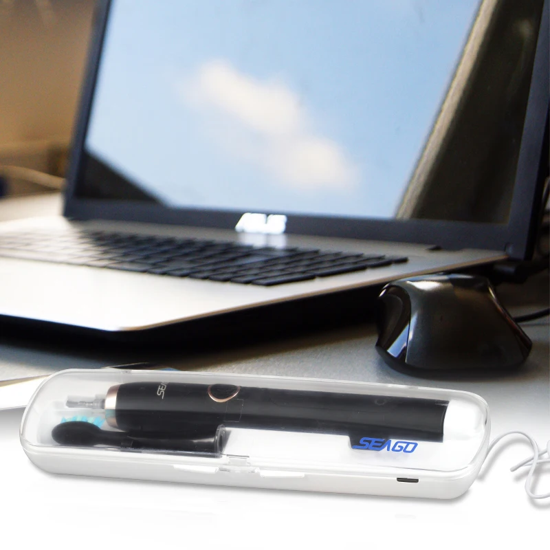 

Electric Toothbrush Black Pink Blue Rechargeble USB Sonic Toothbrush 3 Soft Brush Head Inductive Charging Base Smart Toothbrush