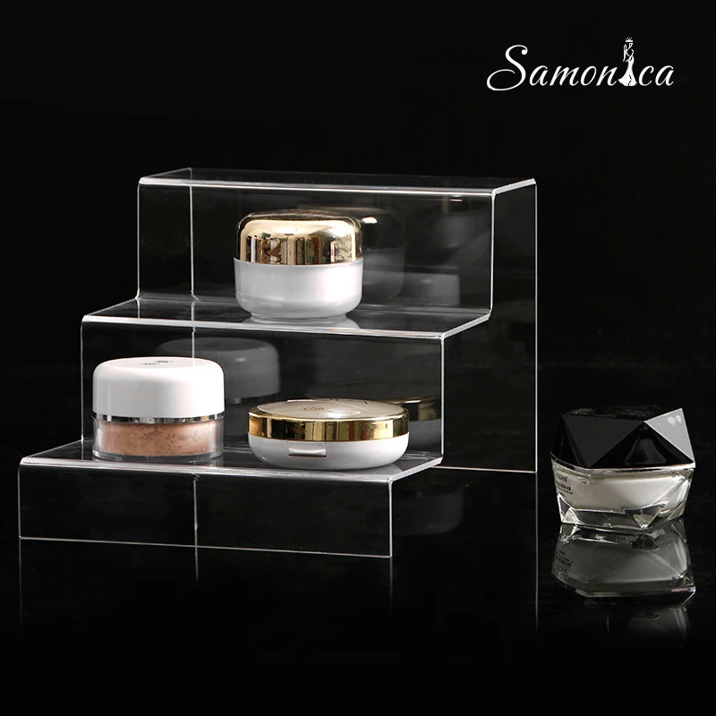 Акриловая прозрачная трехуровневая полка для демонстрации ювелирных изделий