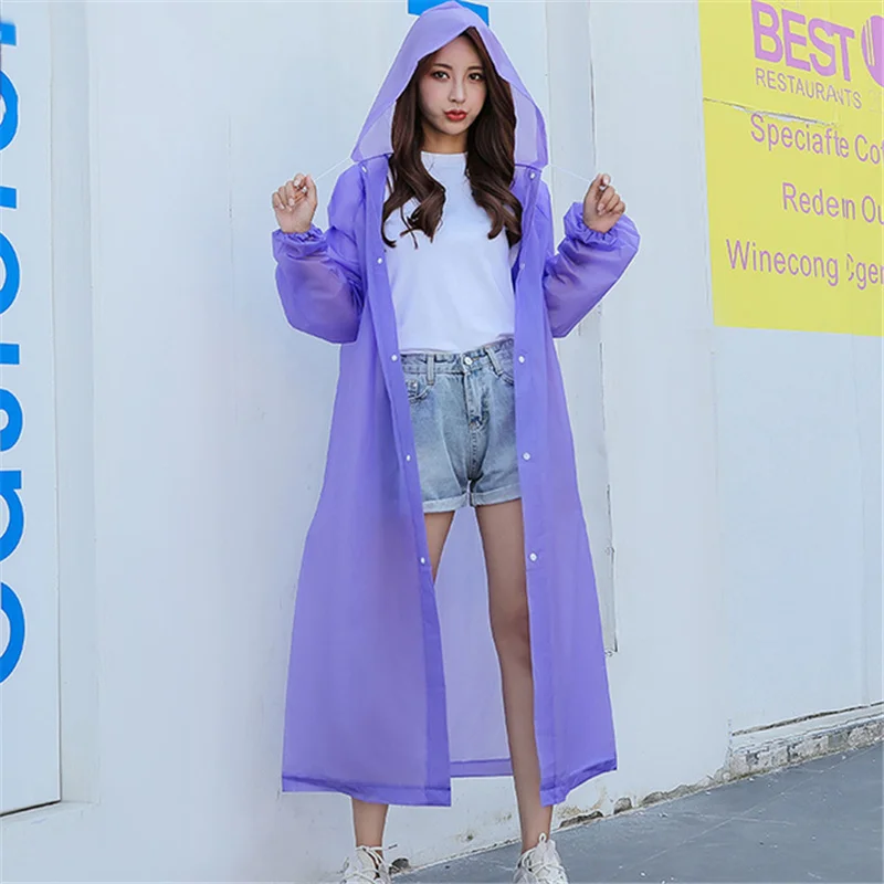 

1PCS Reusable Transparent Long Raincoat Men Women Waterproof Rainwear Outdoor Jacket Unisex Cycling Hiking Rain Gear
