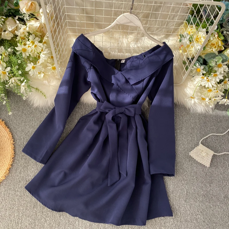 2019 Новая модная женская одежда осеннее платье с длинным рукавом женское | Женская