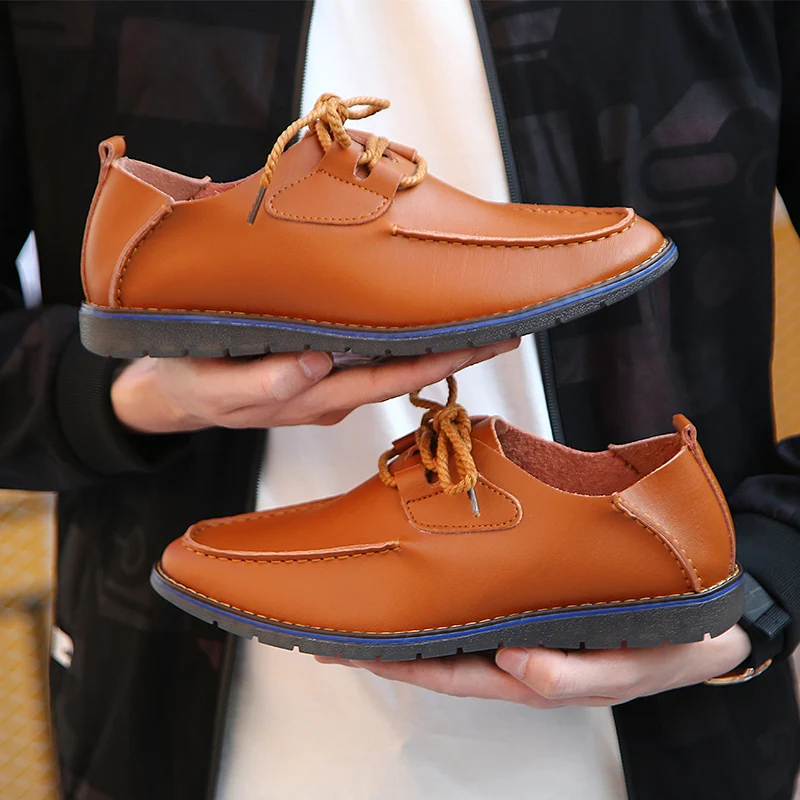 Leather Men Casual Shoes Luxury Brand 2020 Mens Loafers Moccasins Breathable Slip on Male Driving | Обувь