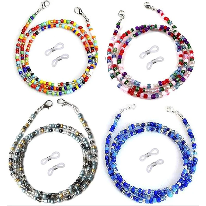 

Fashion Anti-Lost Eyeglasses Chain Boho Retro Beaded Reading Sunglasses Spectacle Holder Neck Cord Mask Chain Eye Wear Jewelry