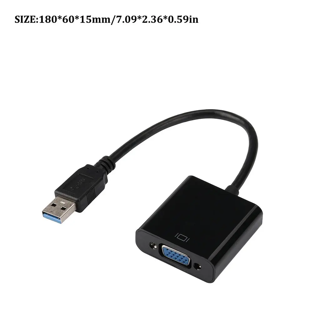 

USB To VGA Adapter USB 2.0/3.0 to VGA External Video Card Multi Display Converter for Desktop Laptop PC Monitor Projector