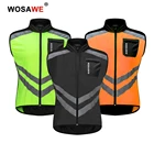 Мужская Светоотражающая мотоциклетная жилетка WOSAWE, сверхлегкая дышащая ветрозащитная куртка без рукавов для езды на велосипеде, горном велосипеде с высокой видимостью