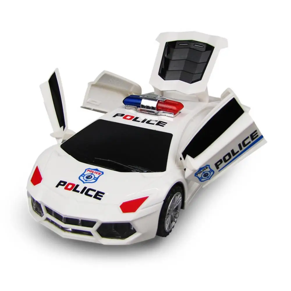 

360 Degree Rotary Wheels Cool Lighting Music Kids Electronic Police Car Toy