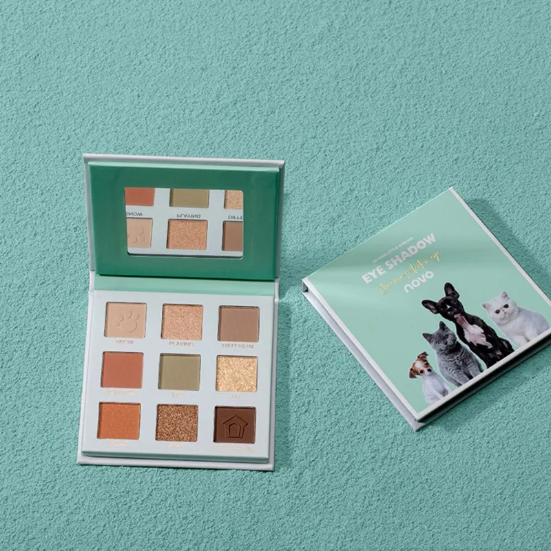 

Pigment Beauty 9 Colors Matte Shimmer Glitter Silky Touch Cosmetics Sweet Pets Eyeshadow Pallete