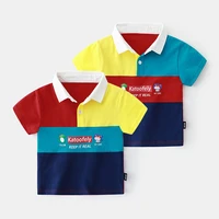 summer polo shirt for boy short sleeve t shir top patchwork boys short sleeve shirts 2 7year