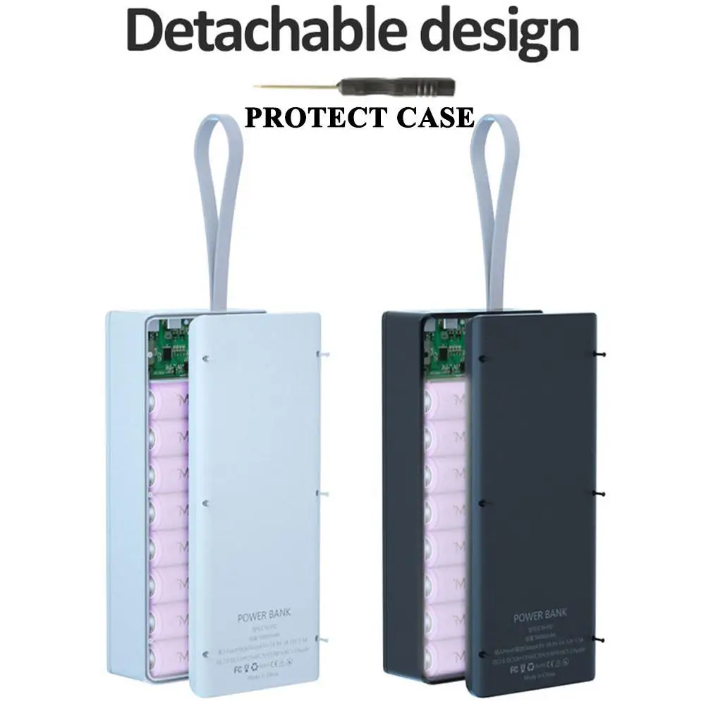 16*18650 PD QC3.0 USB 10 Вт сварочный контейнер для хранения аккумуляторов быстрая