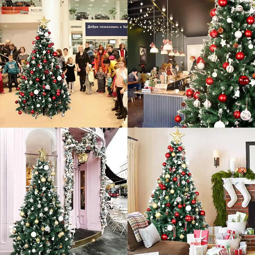 OurWarm 6 футов Флокированная Рождественская елка со снегом поддельная