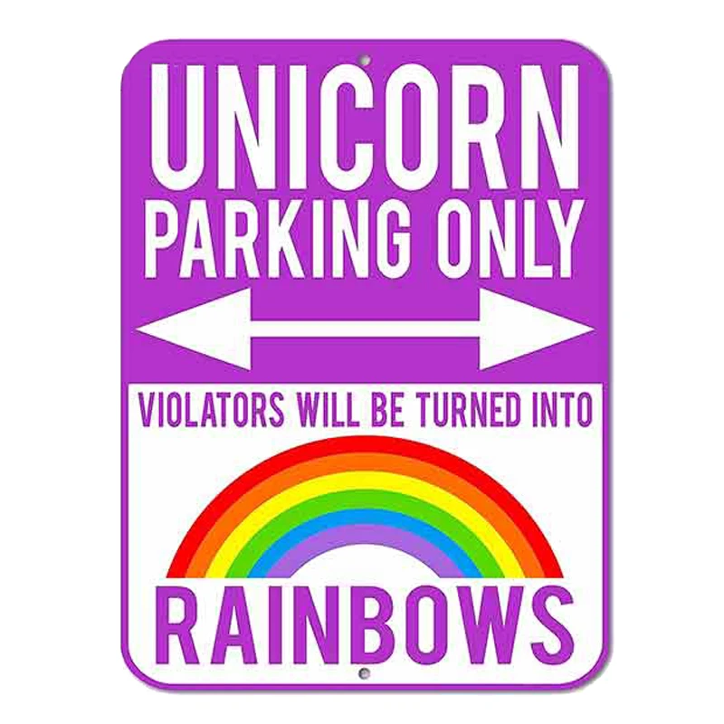 

13cm x 9.7cm for Unicorn Parking Only Violators Will Be Turned Into Rainbows Car Stickers Vinyl Sunscreen RV VAN JDM