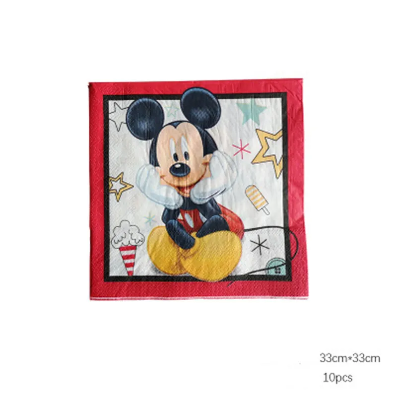 Disney Микки Мышь тема посуда детские, для малышей на день рождения украшения, товары для вечеринки Семья друг одноразовая посуда Вечерние
