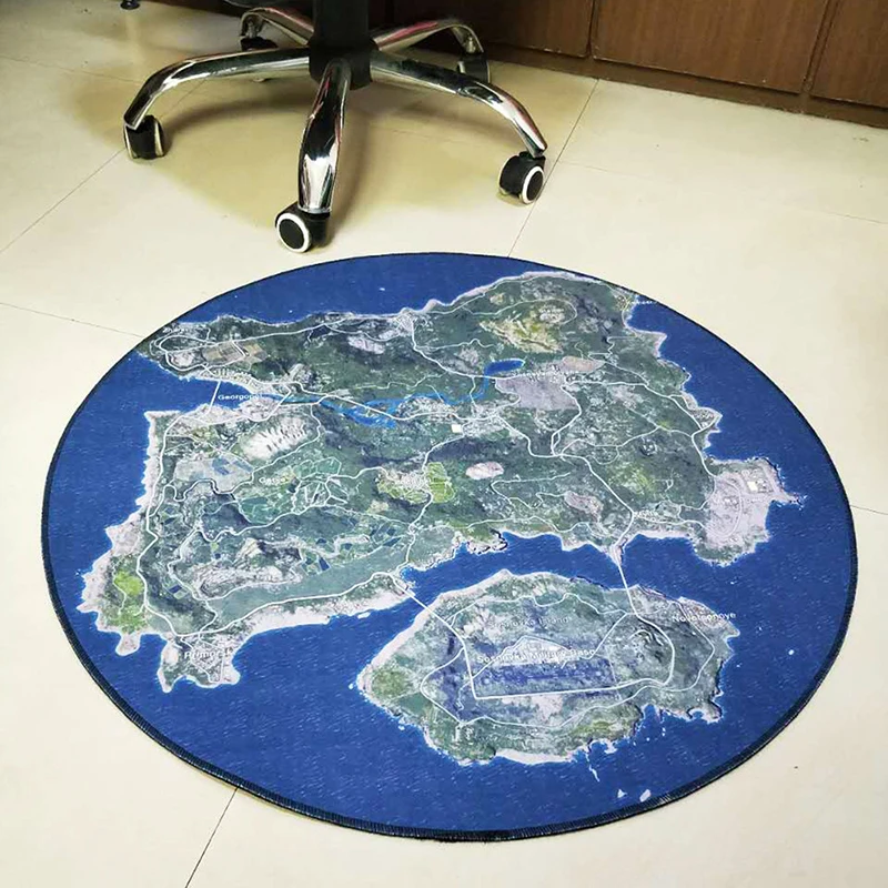 

Round Carpet Game Eat Chicken Floor Mats Computer Chair Basket Blanket 3D Pattern Non-Slip Area Rugs Carpets for Living Room