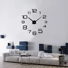 Настенные часы, креативные цифровые настенные часы сделай сам, украшение для дома, зеркальные цифровые часы для гостиной, спальни