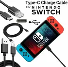 USB-кабель для зарядного устройства, кабель для передачи данных для Nintendo Switch NS Switch Lite, игровая консоль типа C, кабель питания для быстрой зарядки