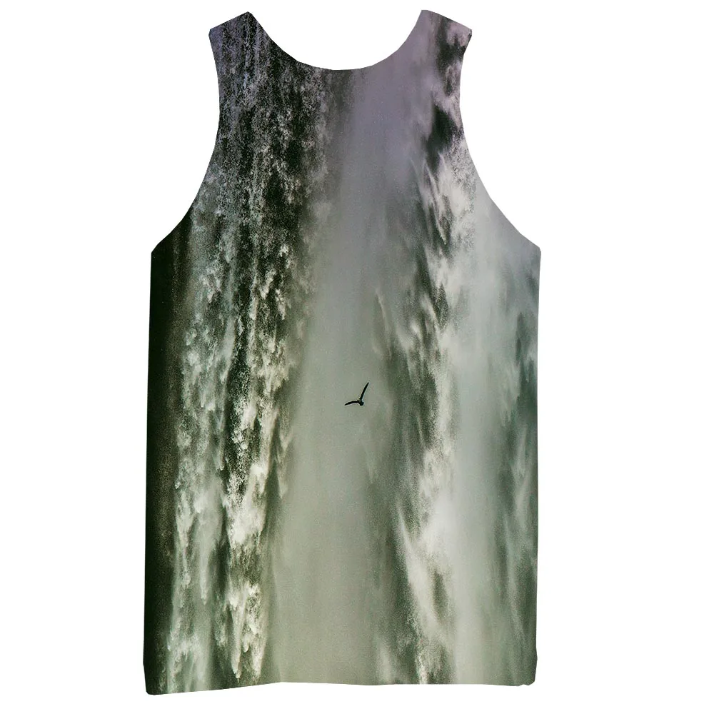 

Men's Graphic Tank Top 3D Print Sleeveless Scenery Pattern Top Eagle Tees