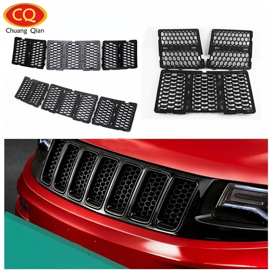Решетка Chuang Qian гоночная для Jeep Grand Cherokee 2014 2016 решетка насекомых передний
