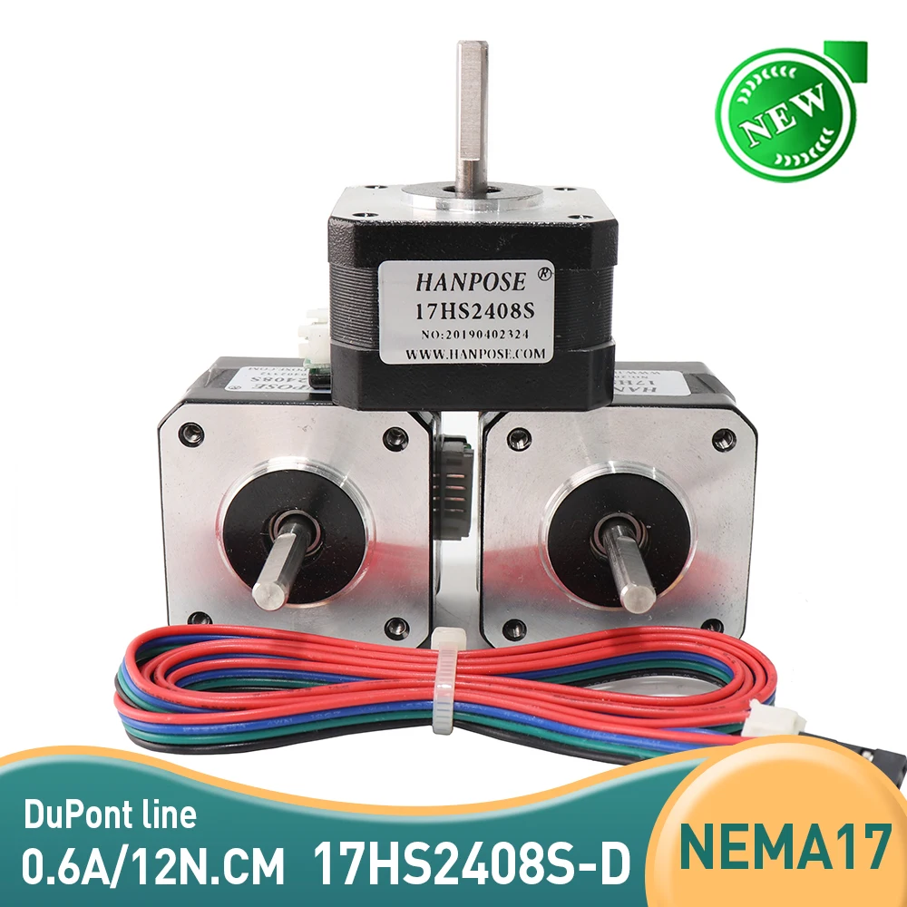 

Nema17 Stepper Motor 12N.CM 17HS2408S 4-lead With DuPont Line 0.6A CNC Laser Grind Foam Plasma 3D Printer 42 Step Motor