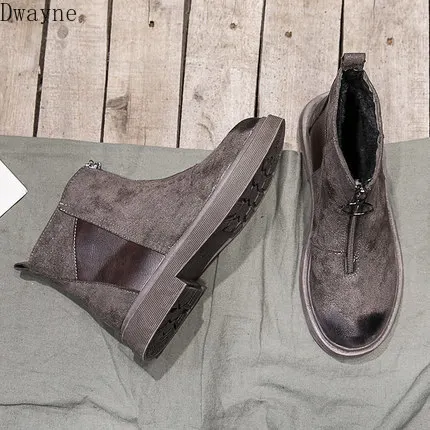 Новинка Осень зима 2019 женские зимние ботинки в британском стиле на шнуровке